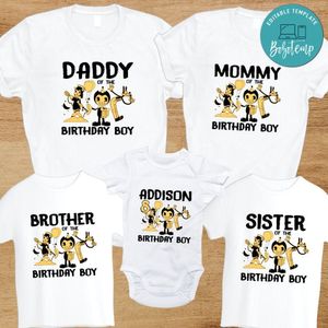 Bendy Family Birthday T-Shirt
