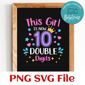 Double Digits Customer request PNG file template