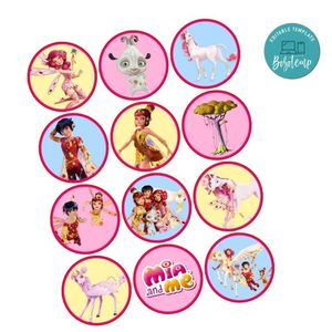 Mia And Me Cupcake Toppers Template Printable Instant Download
