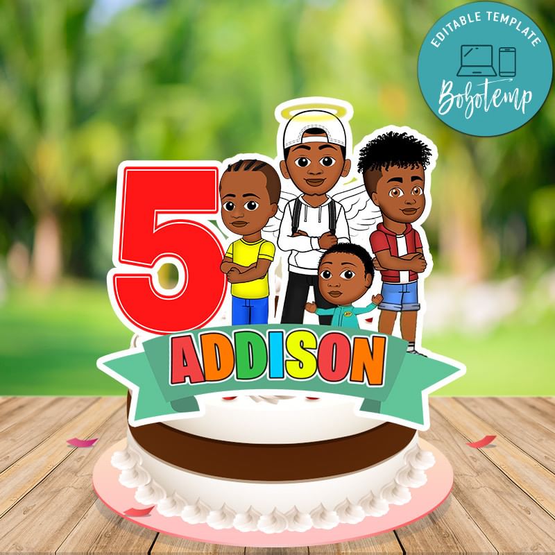 Jools tv Birthday Cake Topper Template Printable | Bobotemp