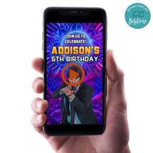 John wick Birthday Video Invitation Digital Template Customizable Instant Download