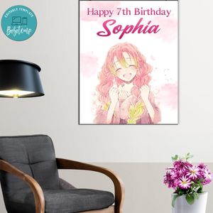 Mitsuri Birthday Poster Digital File Printable Instant Download