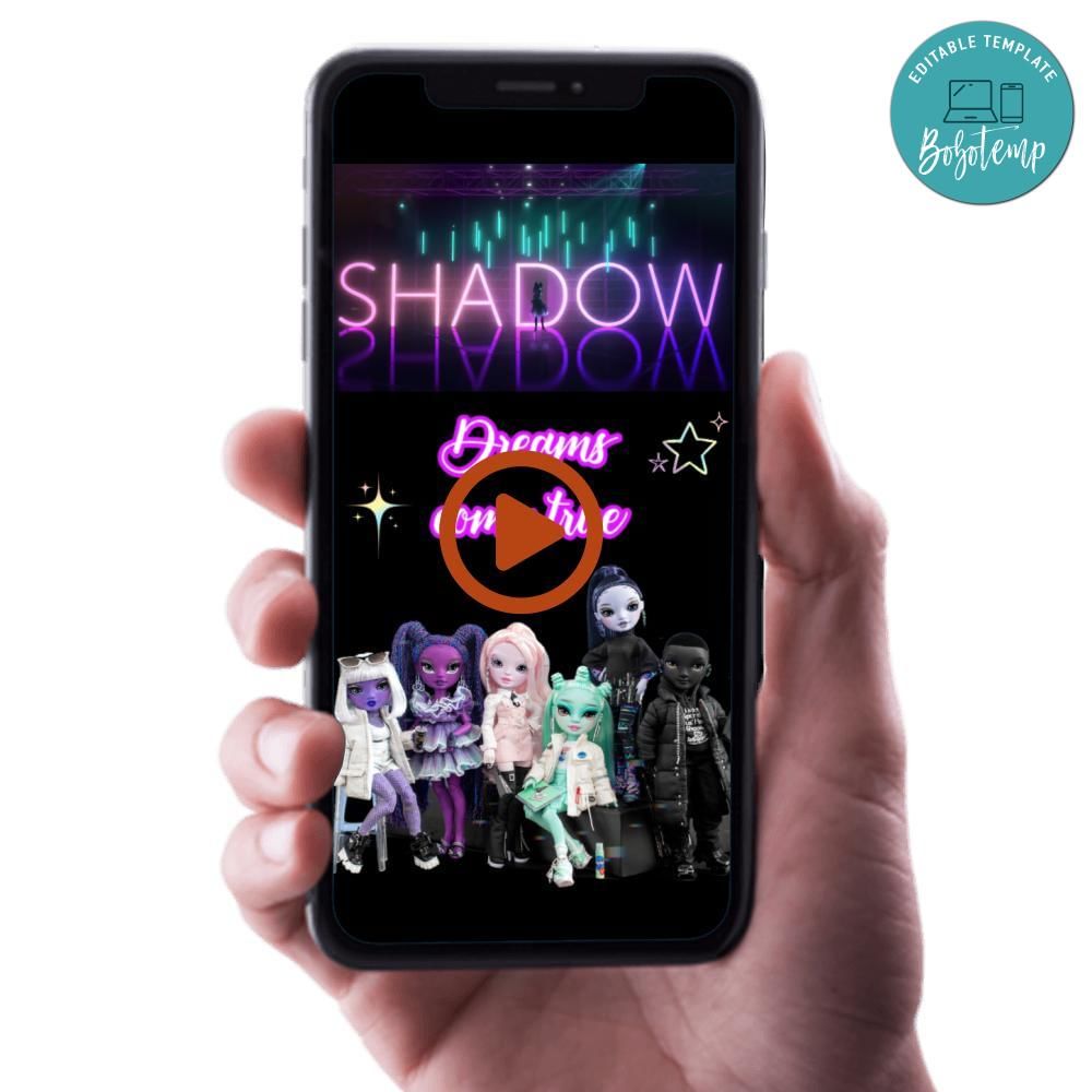 Shadow High Video Invitation Digital Template DIY | Bobotemp