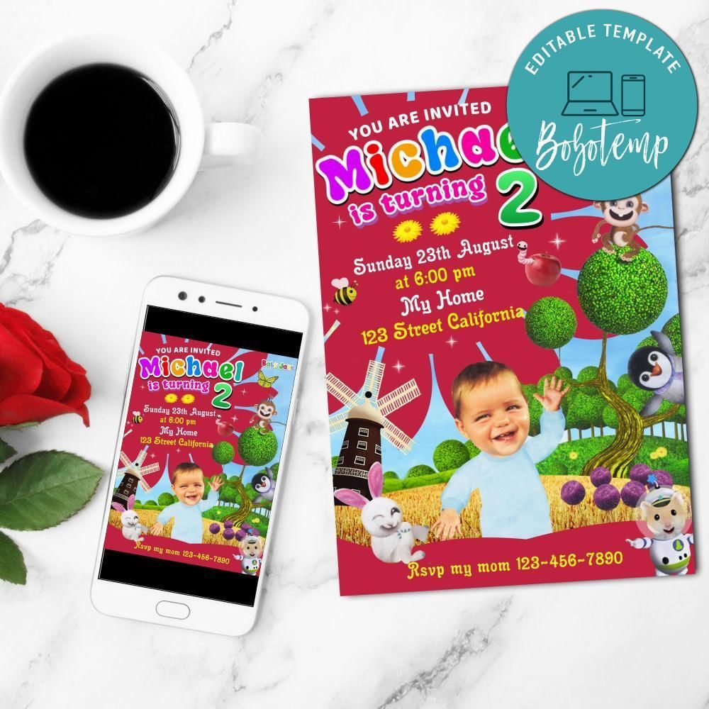 Baby Jake Mobile Invite Customizable Template Instant Download