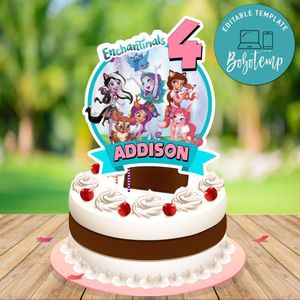 Enchantimal Cake Topper Template Printable Instant Download