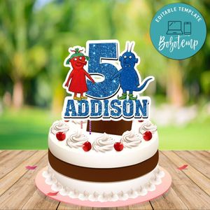 Smeds And Smoos Cake Topper Template Printable Instant Download