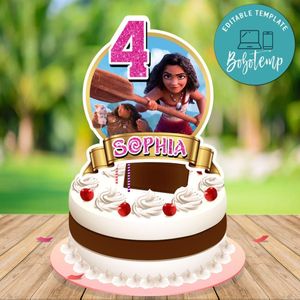 Moana 2 Cake Topper Template Printable Instant Download