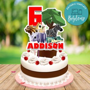 Roblox Safari Cake Topper Template Printable Instant Download