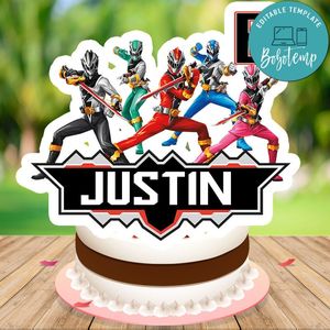 Power Ranger Cake Topper Template Printable Instant Download