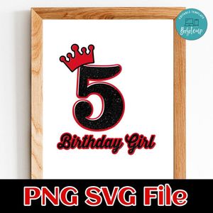 Crown Birthday Customer request PNG file template