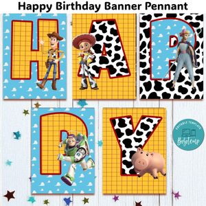 Toy Story Banner Pennant Digital File Template Instant Download