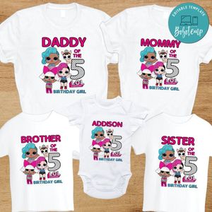 LOL Surprise Dolls Girl Family Birthday Party PNG file template