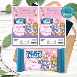 Daisy Duck Rice Krispies Treats Template Printable Instant Download