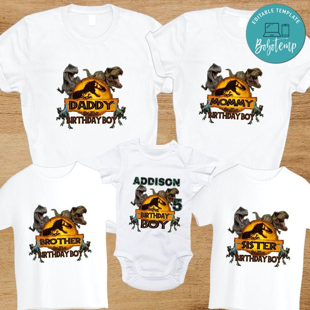 Jurassic Park Family Birthday PNG file template | Bobotemp