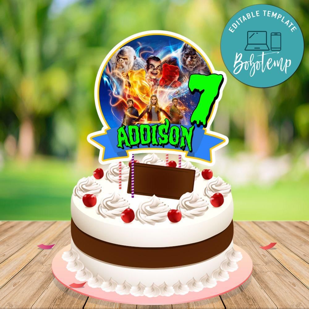 Goosebumps Birthday Cake Topper Template Printable | Bobotemp