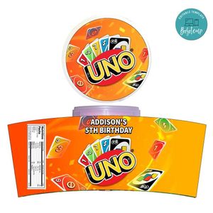 Uno Cotton Candy Label Template To Print At Home Instant Download