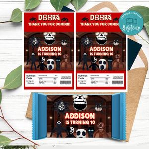 Doors scary game Rice Krispies Treats Template Printable Instant Download