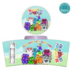 Numberblocks Cotton Candy Label Template To Print At Home Instant Download