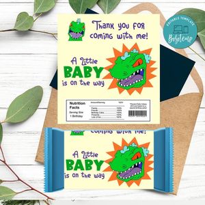Reptar Candy bar Label Customizable Template Instant Download