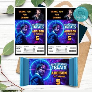 John wick Rice Krispies Treats Template Printable Instant Download
