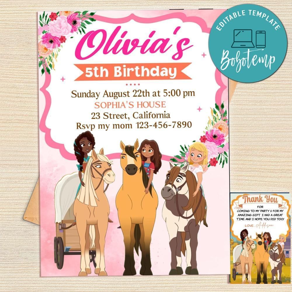 Spirit And Friends Invitation Template Free Thank You Card Printable