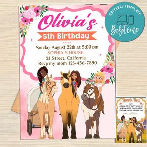 Spirit And Friends Invitation Template Free Thank You Card Printable