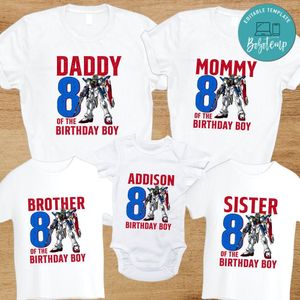 Gundam Family Birthday PNG file template