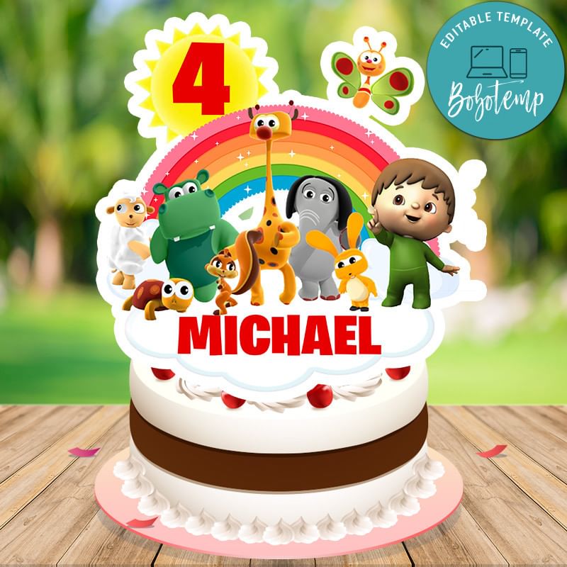 Baby first tv wonderstar Cake Topper Template Printable DIY | Bobotemp