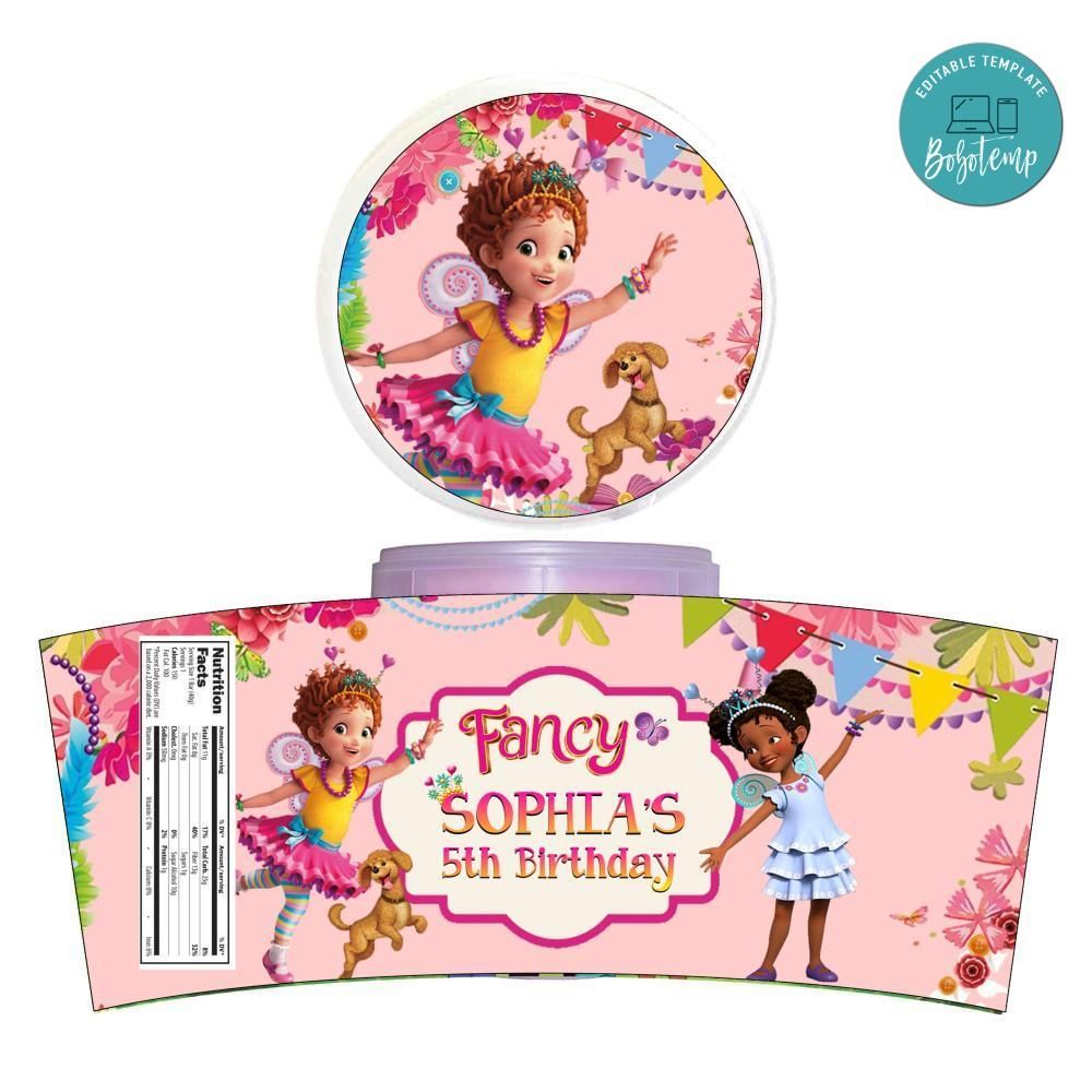 Fancy Nancy Cotton Candy Label Template To Print At Home Instant Download