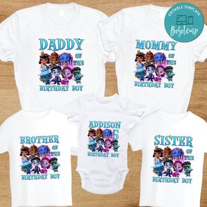 Super Monster Family Birthday T-Shirt