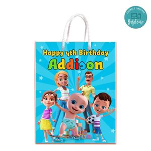 Looloo Kids Gift Bag Label Template Printable Instant Download