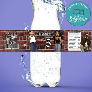 Cholo Birthday Water Bottle Label Template To Print At Home Instant Download
