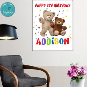 Build A Bear Birthday Poster Digital File Printable Instant Download