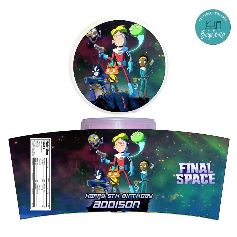 Final Space Cotton Candy Label Template To Print At Home Instant Download