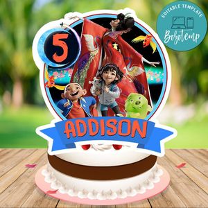 Over the moon Birthday Cake Topper Template Printable Instant Download