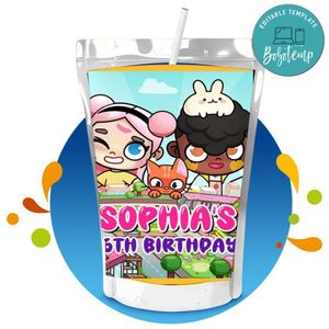 Avatar World Capri Sun Birthday Label Digital File Printable Instant Download