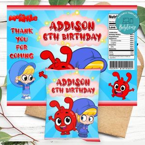 Morphle Birthday Party Chip Bag Digital File Printable Instant Download