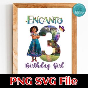 Encanto Birthday PNG file template