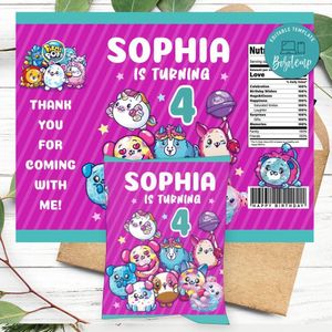 Pikmi pops Birthday Party Chip Bag Digital File Printable Instant Download