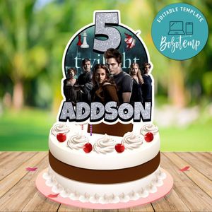 Twilight Cake Topper Template Printable Instant Download