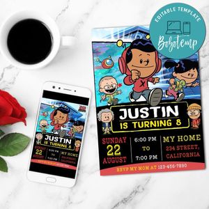 Xavier Riddle Birthday Flyer Customizable Template to Print at Home Instant Download