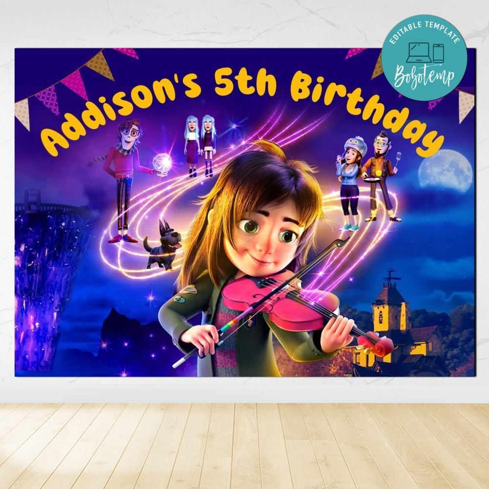 My Freaky Family Birthday Backdrop Digital File Template Instant Download