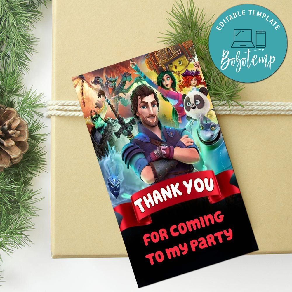 Koshchey: The True Story Thank You Tag Customizable Template To Print At Home Instant Download