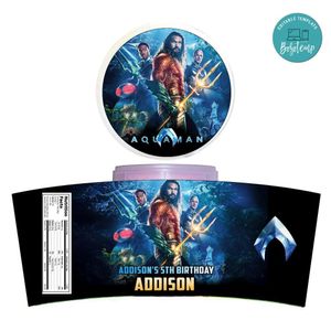 Aquaman 2 Cotton Candy Label Template To Print At Home Instant Download