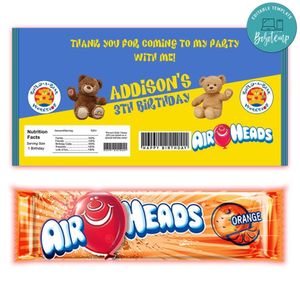 Build A Bear Airhead Candy Wrapper Template Printable Instant Download