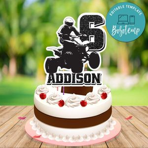 Atv Cake Topper Template Printable Instant Download