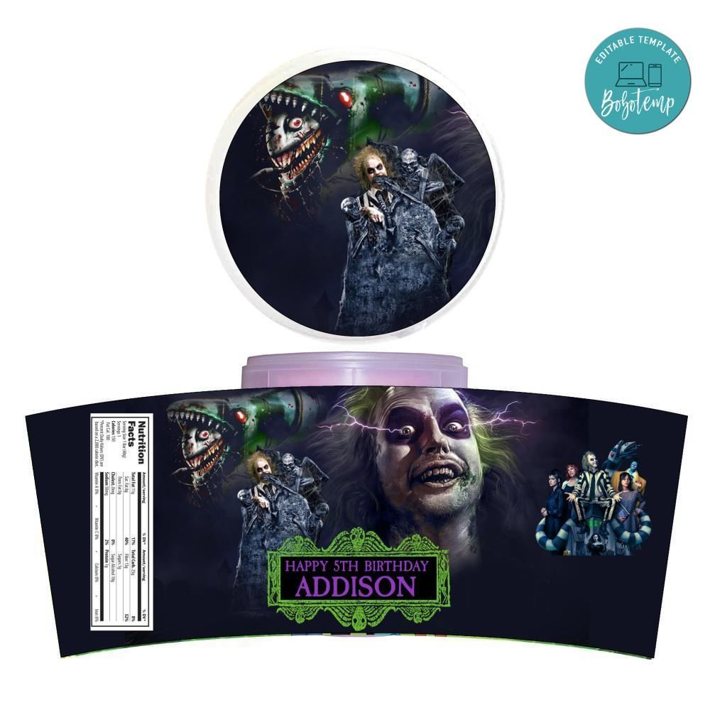Beetlejuice 2 Cotton Candy Label Template To Print At Home Instant Download