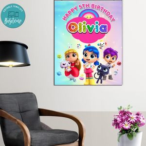 True And The Rainbow Kingdom Birthday Poster Digital File Printable Instant Download