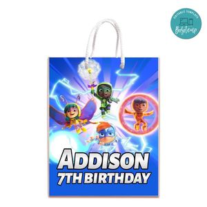 Action Pack Gift Bag Label Template Printable Instant Download
