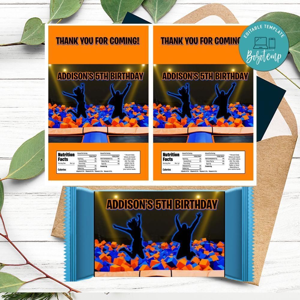 Sky zone Rice Krispies Treats Printable Instant Download